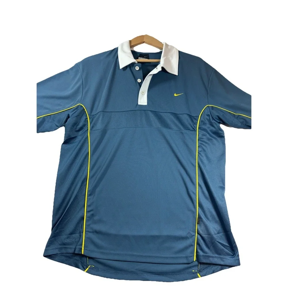 Nike Dri-Fit UV Polo Shirt Mens L Golf Outdoor Active Performance